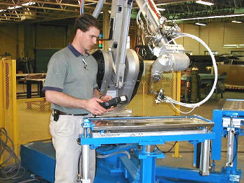 Engineer with Robotic Index Table